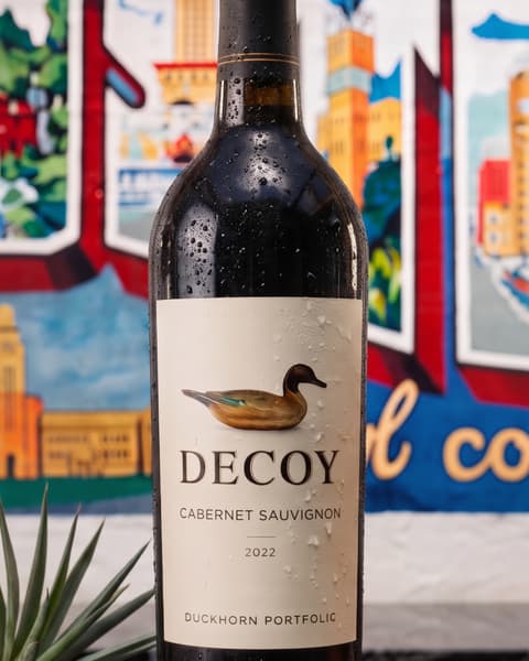 Decoy Cabernet Sauvignon on the counter at Monarch Liquor